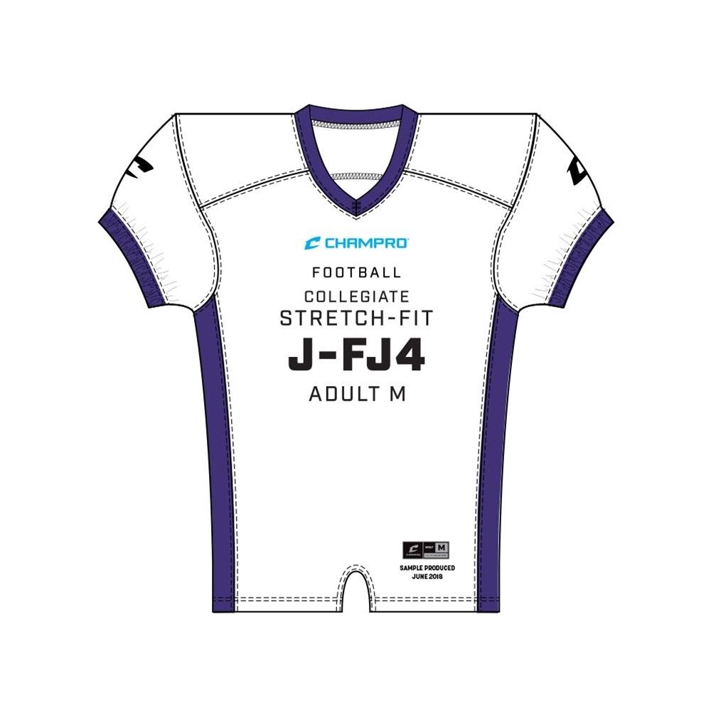 Champro Youth SJFJ4KIT SIZE KIT Juice Collegiate Football Jersey
