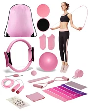 Pilates Kit 20Pcs Home Pilates Essentials Kit with Pilates Ring and Ball Set,...