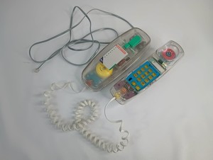 Vintage Metrolight Fun Phone Transparent Landline Telephone Untested