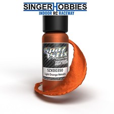 SPAZ STIX SZX00350 Light Orange Metallic Airbrush Ready Paint, 2oz Bottle
