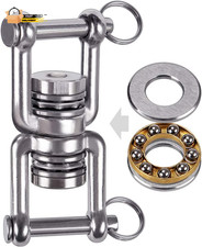 Dual Hanging Rings Hammock Swing Hanger, Swivel Stainless Steel Mounting Bearin