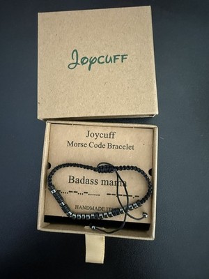 Joycuff Morse Code Friendship Bracelet Handmade Beaded  Badass Mama 