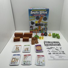 Angry Birds Knock On Wood Board Game Mattel 2010 100 Complete
