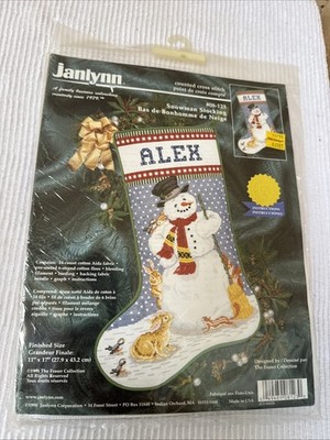 Janlynn Christmas Snowman Stocking Cross Stitch Kit 08-123 New / Sealed Package