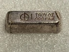 Rare! Vintage Omega M&B Mining 1 Troy oz .999 Fine Silver Poured Bar