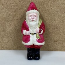 Vintage Celluloid Plastic Santa Claus Figurine 3.75 Tall Christmas Holiday