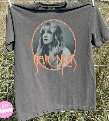 Vintage STEVIE NICKS short sleeve charcoal color classic Shirt reprint VK11804
