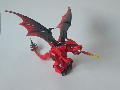 Red Dragon Figure from Lego Set 70403 Dragon Mountain, Castle
