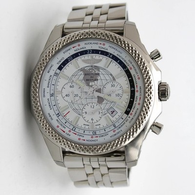 Breitling Bentley 05 Unitime Steel White Dial Mens Watch AB0521U0/A768-990A