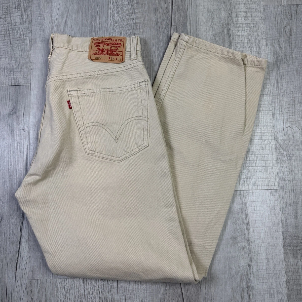 Levi's 505 White Jeans for Men for sale - eBay