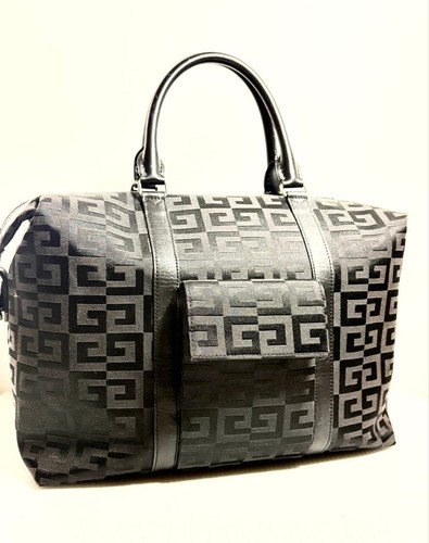 Givenchy Mini Boston Bag Lattice Pattern 4G Black Nylon From Japan