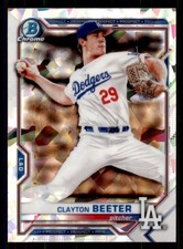 2021 Bowman #BCP-16 Clayton Beeter Chrome Prospects Atomic Refractor Dodgers