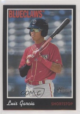 2019 Topps Heritage Minor League Edition Black 44/50 Luis Garcia #67 0c6
