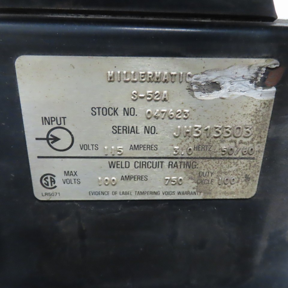 Miller CP-250TS 250A MIG Welder S-52A Wire Feeder