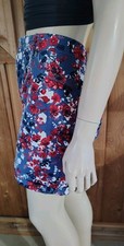 Bandolino Amy Short Women's Floral Stitch Cuffed Shorts Sz 12 W36XL16 98 Cotton