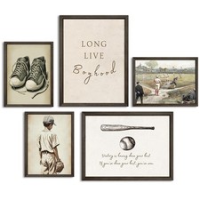 Baseball Nursery Wall Art Decor Vintage Boys Room Canvas Posters Sports Boy P...
