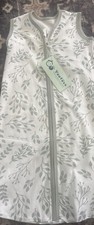 Yoofoss Baby Sleep Sack Green White Leaf Print Size 0 to 6 Months