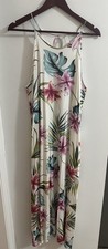 Women’s MTS Tropical floral cream Maxi Dress Size Large