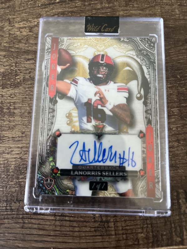 1/1 2024 WildCard LaNorris Sellers Gold Joker 1/1 Auto Gamecocks One of One