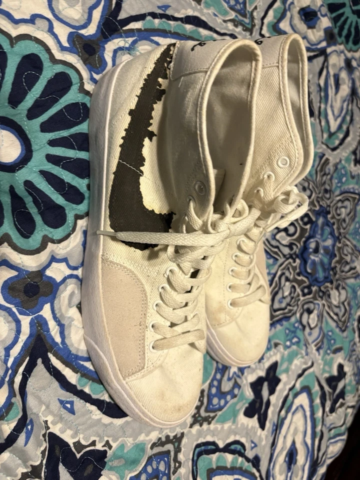 Nike Blazer Court Premium SB Mid White Black Mens Size 11 EUC - Image 4 of 4