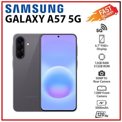 NEW Samsung Galaxy A57 5G 12GB+512GB GREY Dual SIM Unlocked Android Smartphone