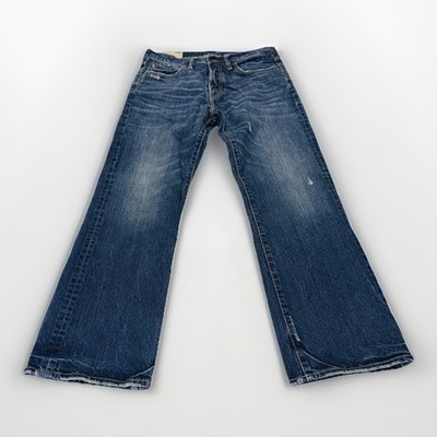 Abercrombie & Fitch Kilburn Low Rise Bootcut Jeans Mens 31x30 Blue Y2K Distresse