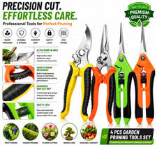 New 4 Pack Garden Pruning Shears Set Stainles...