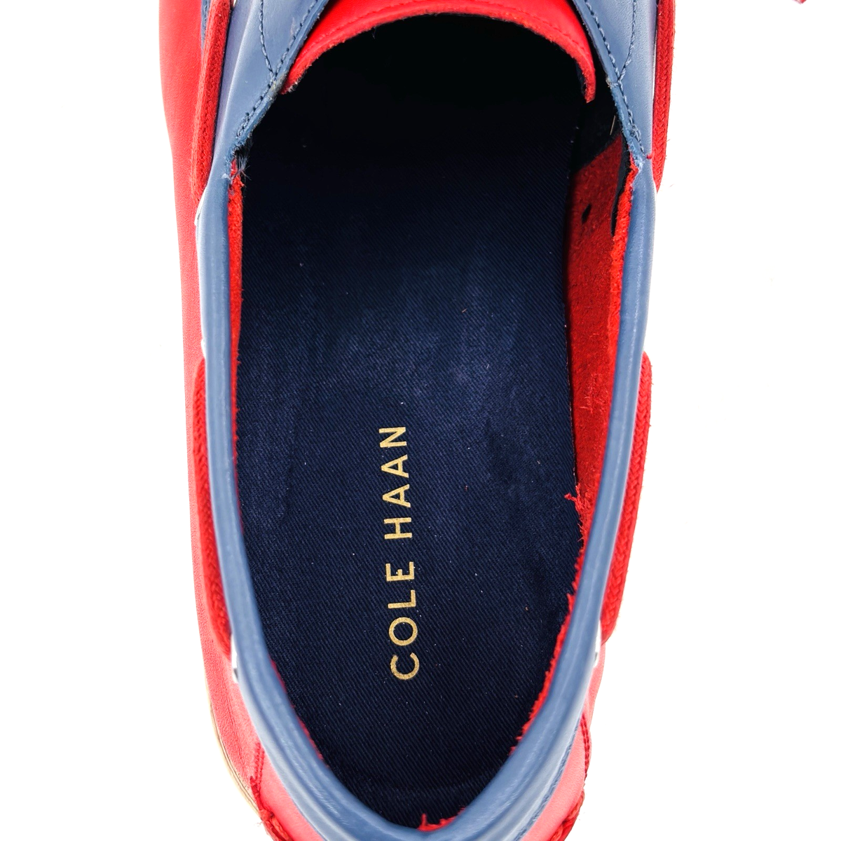 Cole‎ Haan Cornel 2EYE BoatShoe Flame Scarlet Indigo Men\'s Size 10.5- NIB Hey Dude Wally Patriotic Red White Blue Men main image 4