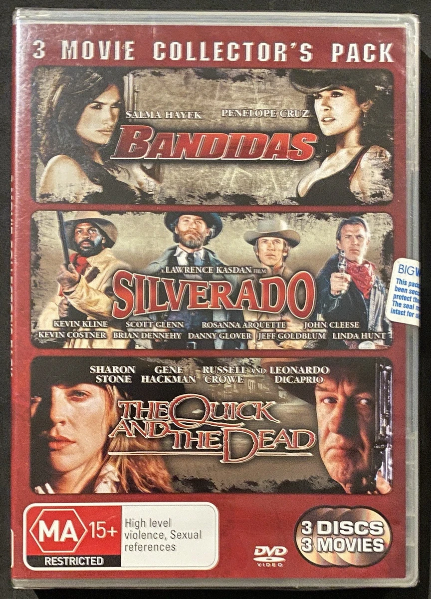 BANDIDAS / SILVERADO / QUICK & THE DEAD DVD (3 DISCS) BRAND NEW WESTERN REGION 4