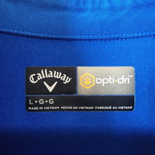 Callaway Opti-Dri Men's Golf T-Shirt Collared Polo Style Size Large Blue/White - Picture 2 of 7