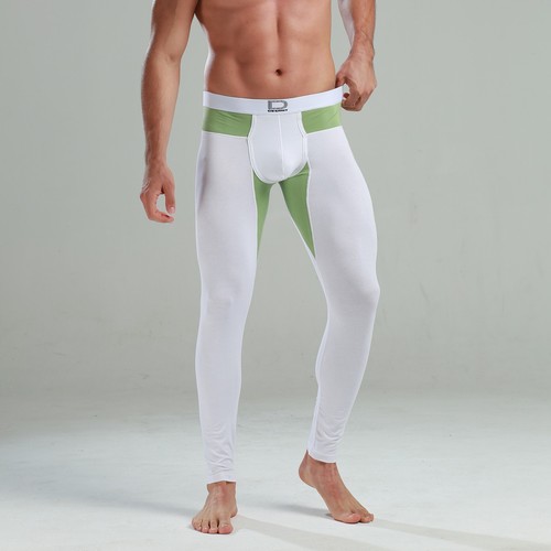 Para hombres Delgada Bolsa Grande Parche de Color Modal Algodón Ropa Interior Larga Johns - Imagen 6 de 15