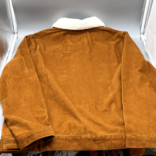 M - Volcom Halecrest Jacket Corduroy Sherpa Collar Mens M Full-Zip Brown $90 - Picture 3 of 4