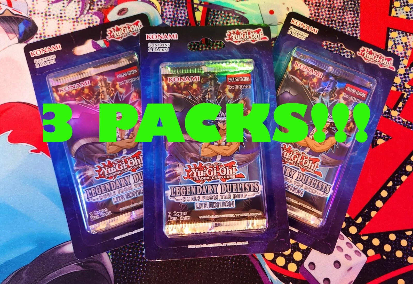 3 Double Packs of YuGiOh Legendary Duelists Duels From The Deep - 6 Packs Total