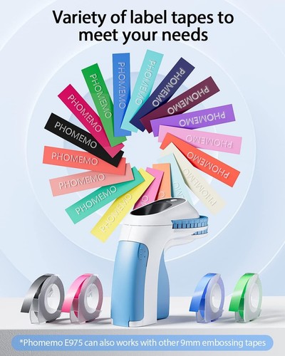 "Organizador de etiquetado fabricante de etiquetas en relieve DYMO Xpress +6 cintas multicolores 3/8""" - Imagen 7 de 40