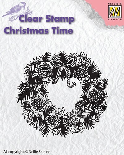 Motivstempel Clearstamp Stempel Wreath Weihnachtskranz Xmas Nellie Snellen CT013
