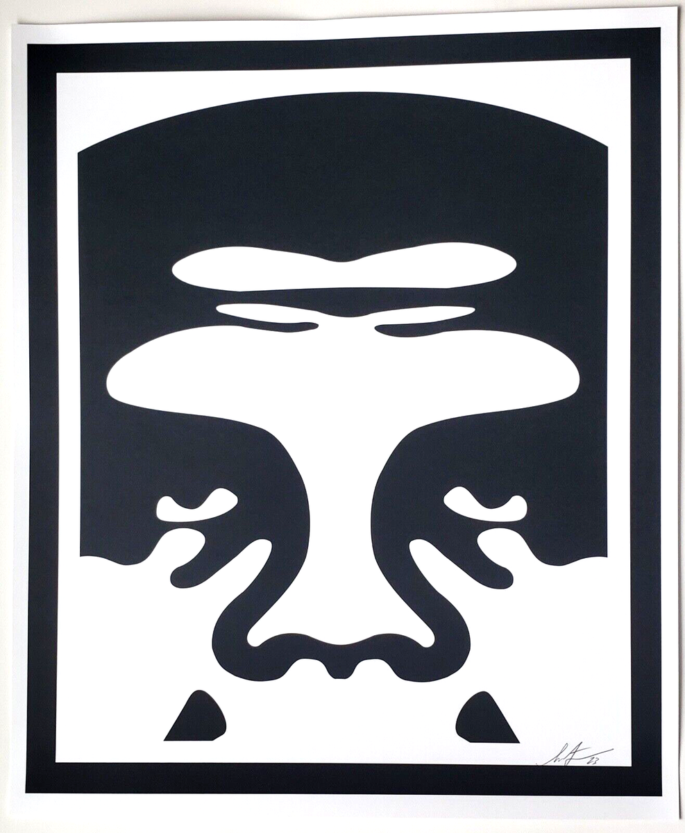 Shepard Fairey hand signed Face Obey Giant Icon Lithograph Art