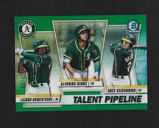 2020 Bowman Oakland Athletics Talent Pipeline Green Refractor 59/99
