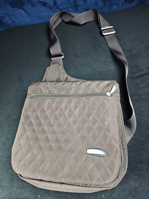 Travelon Handbag Crossbody Handbag Anti-Theft Multi Compartment Brown EUC