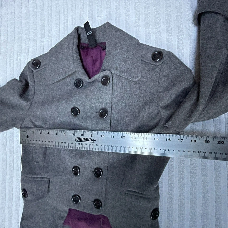 Chaqueta Robert Rodriguez Mujer Talla 6 Doble Pecho Manga 3/4 Gris Poliéster Foto 4 de 4