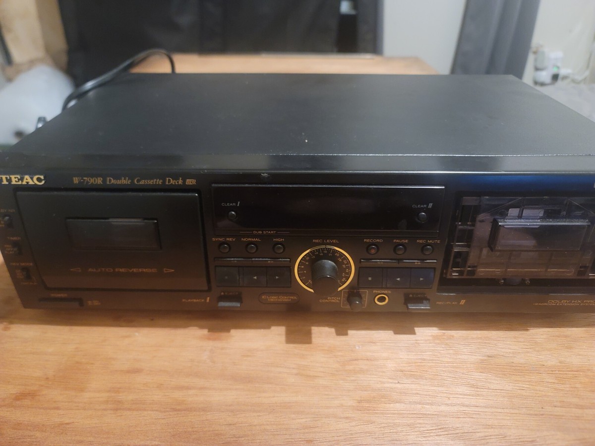 TEAC W-790Rダブルカセットデッキ　箱付 TEAC W-790R Double Cassette Deck Black Good | eBay