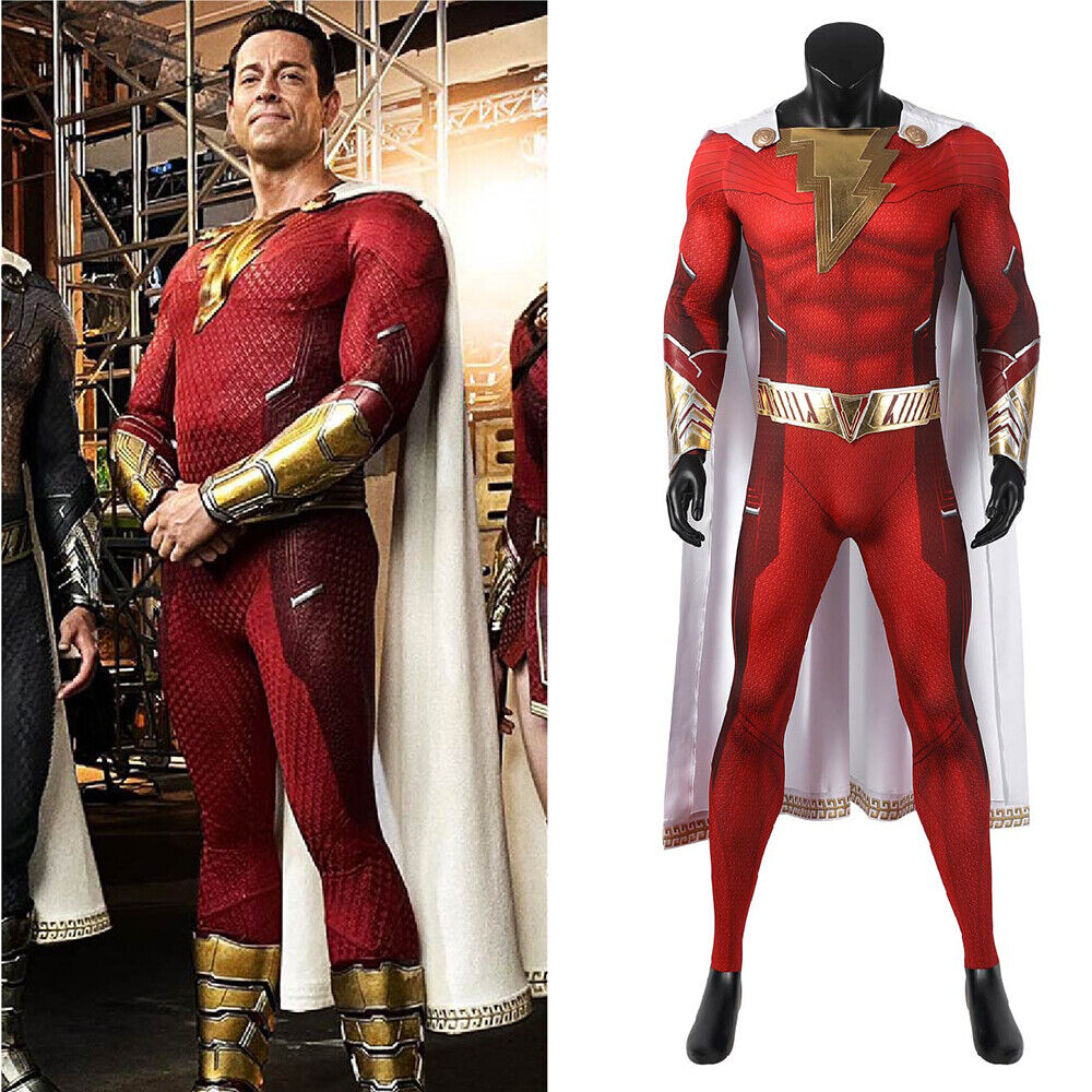 Shazam Fury of the Gods Costume Cosplay Suit Billy Batson Shazam Fury of the Gods Costume Cosplay Suit Billy Batson
