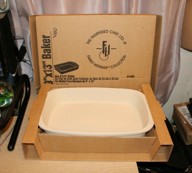 PAMPERED CHEF Stoneware 9 x 13 Baker 1430 Made in USA for sale online