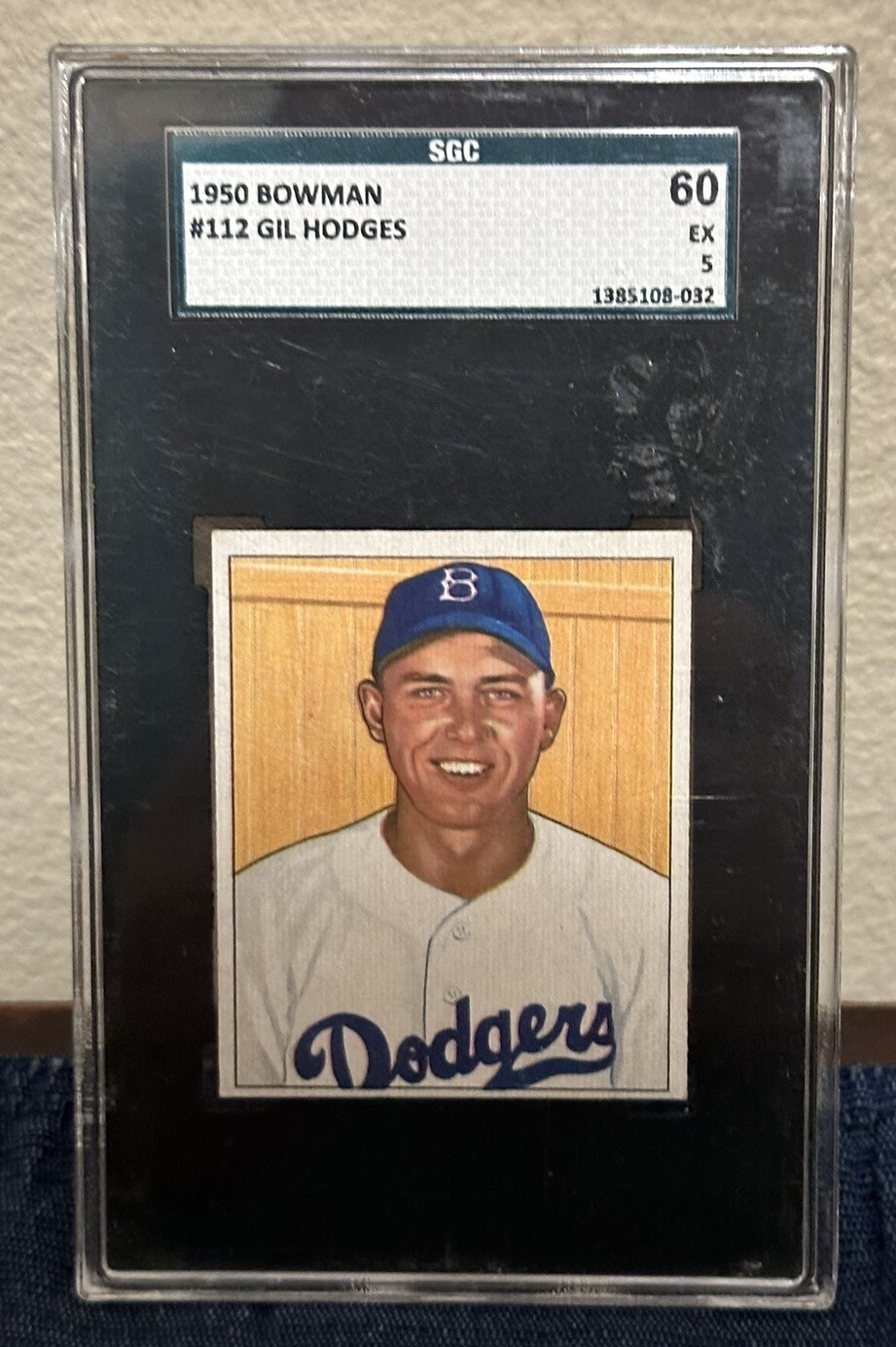 1950 Bowman Gil Hodges #112 Brooklyn Dodgers, SGC 5 EX HOF.