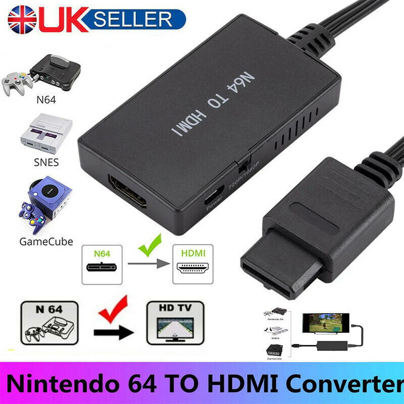 N64 To HDMI Converter HD Link Cable For N64/GameCube/SNES Plug