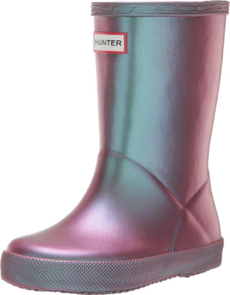 Hunter Z1818* Element Purple Nebula Niños Primera Bota de Lluvia Clásica Talla EE. UU. 10B/11G Foto 2 de 4
