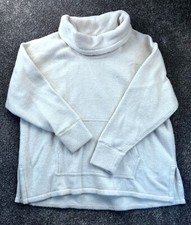 Nike Womens White Fleece Mock Neck Pullover Sweatshirt Size S