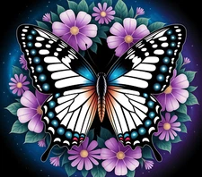 20oz Sublimation Tumbler Wrap Butterfly & Flower Ready to Press Heat Transfer