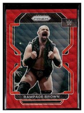 2022 WWE Panini Prizm #109 Rampage Brown Red Wave Prizm