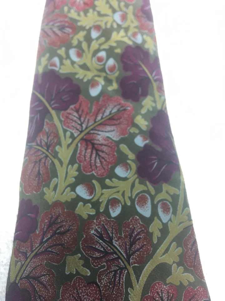  RALPH LAUREN CORBATA HOMBRE PÚRPURA VERDE ÓXIDO FLORAL 4 X 59 Foto 3 de 4