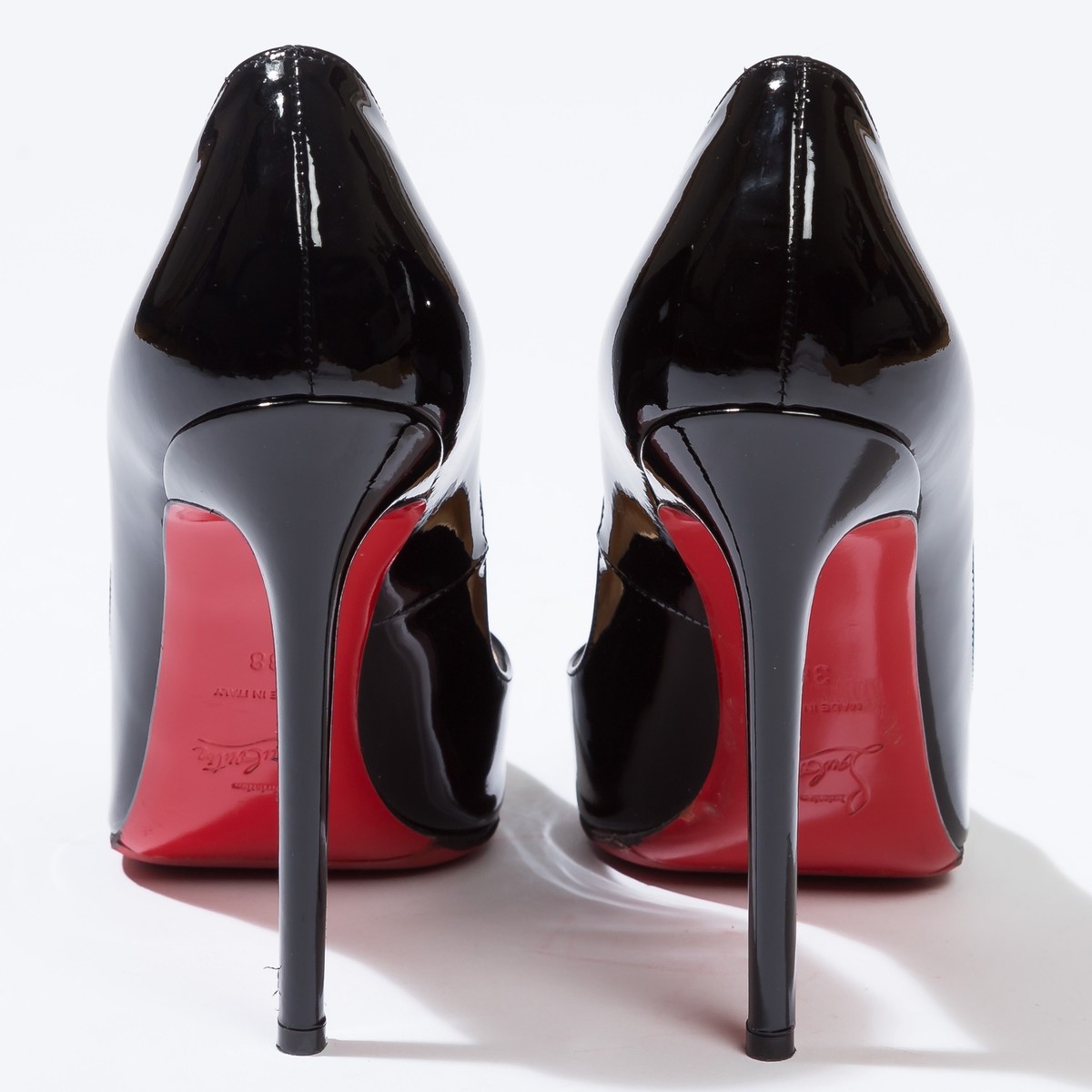 【新品未使用】Christian Louboutin ブラックハイヒール　38 Miss Z Patent Pump 80mm | CHRISTIAN LOUBOUTIN | elysewalker